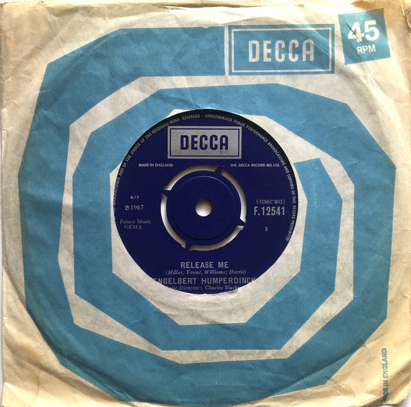 Engelbert Humperdinck : Release Me (7", Single)