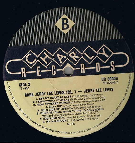 Jerry Lee Lewis : Rare Jerry Lee Lewis Volume 1 (LP, Comp, Mono, RE)