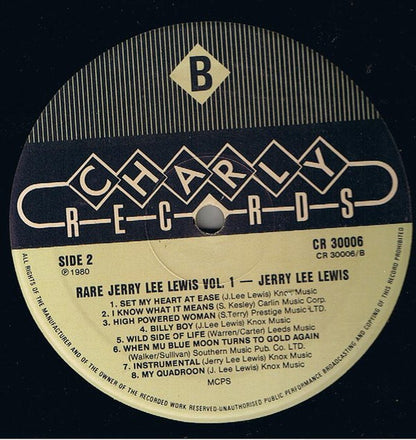 Jerry Lee Lewis : Rare Jerry Lee Lewis Volume 1 (LP, Comp, Mono, RE)