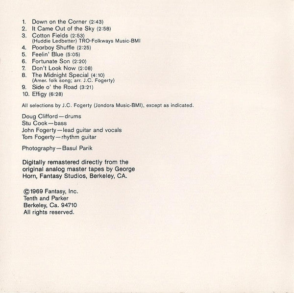 Creedence Clearwater Revival : Willy And The Poor Boys (CD, Album, RE, RM)