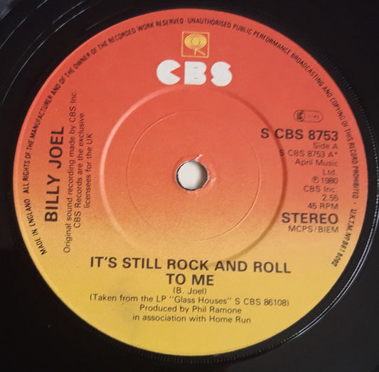 Billy Joel : It's Still Rock And Roll To Me (7", Single)