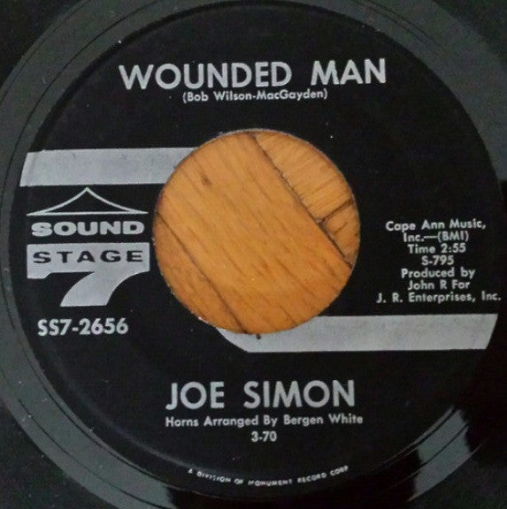 Joe Simon : Farther On Down The Road / Wounded Man (7", Single)