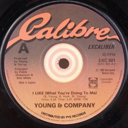 Young & Company : I Like (What You're Doing To Me) (7", Single)