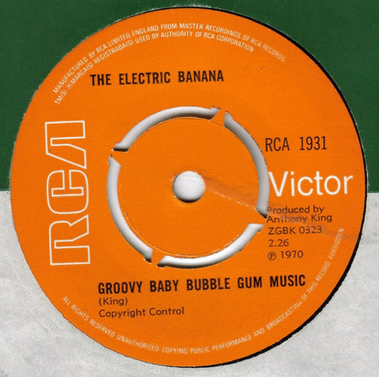 The Electric Banana (3) : Groovy Baby Bubble Gum Music (7", Single)