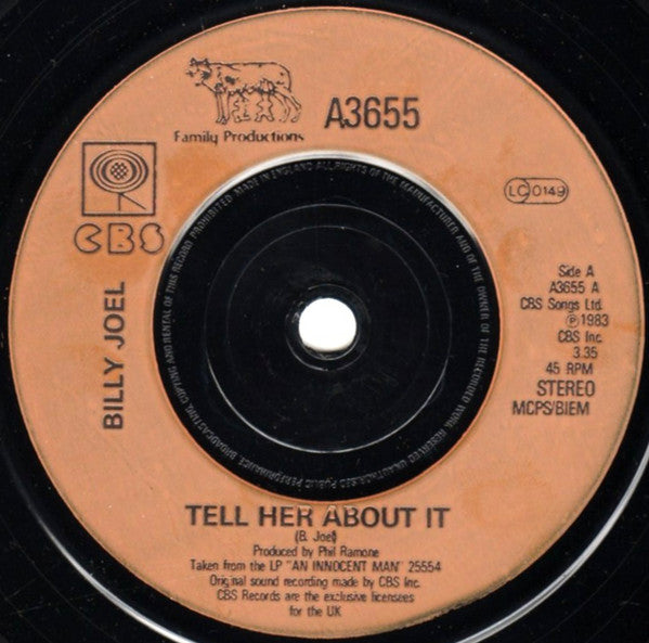 Billy Joel : Tell Her About It (7", Single, Tan)