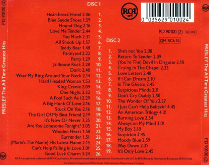Elvis Presley : The All Time Greatest Hits (2xCD, Comp, RE, RM, Jew)
