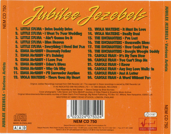 Various : Jubilee Jezebels (CD, Comp)