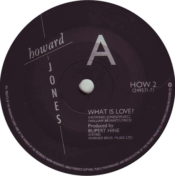 Howard Jones : What Is Love? (7", Single)