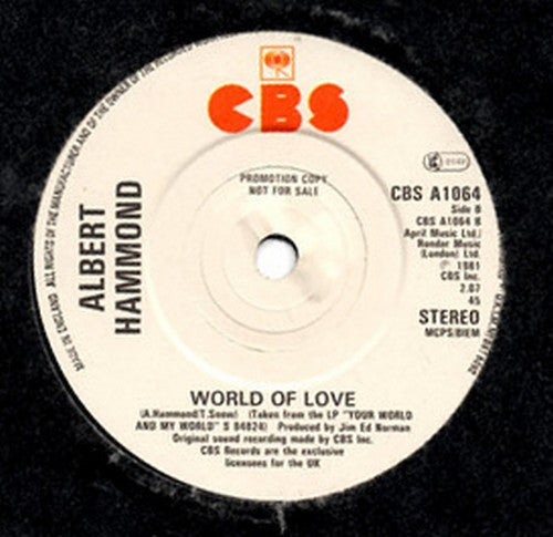 Albert Hammond : When I'm Gone (7", Single, Promo)