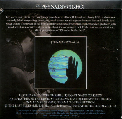 John Martyn : Solid Air (CD, Album, RE, RM, RP, Car)