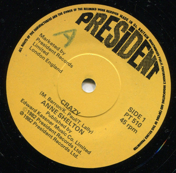 Anne Shelton : Crazy (7", Single)