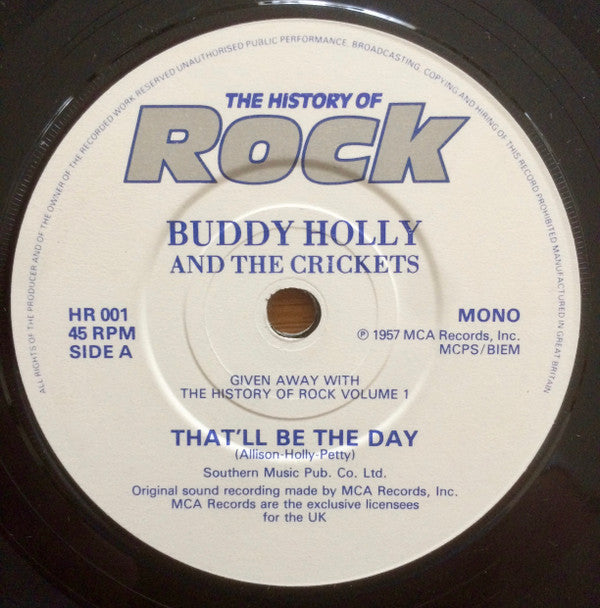 Buddy Holly And The Crickets (2) : That'll Be The Day (7", Mono)