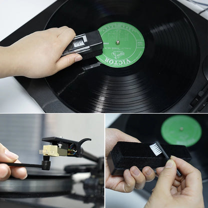 Anti-Static Vinyl Record Cleaner Brush Set
