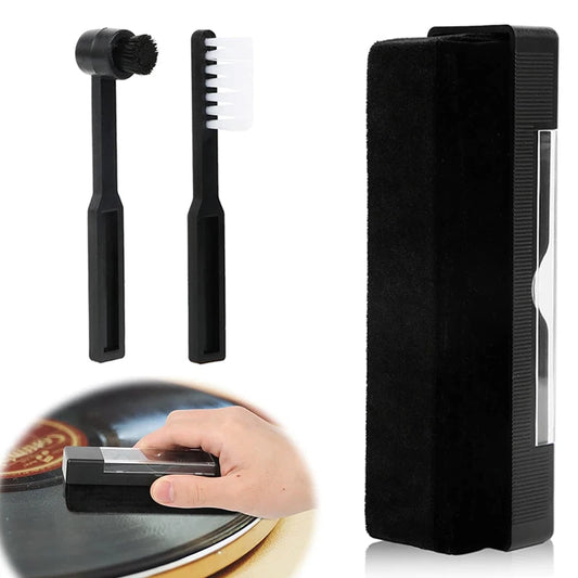 Anti-Static Vinyl Record Cleaner Brush Set