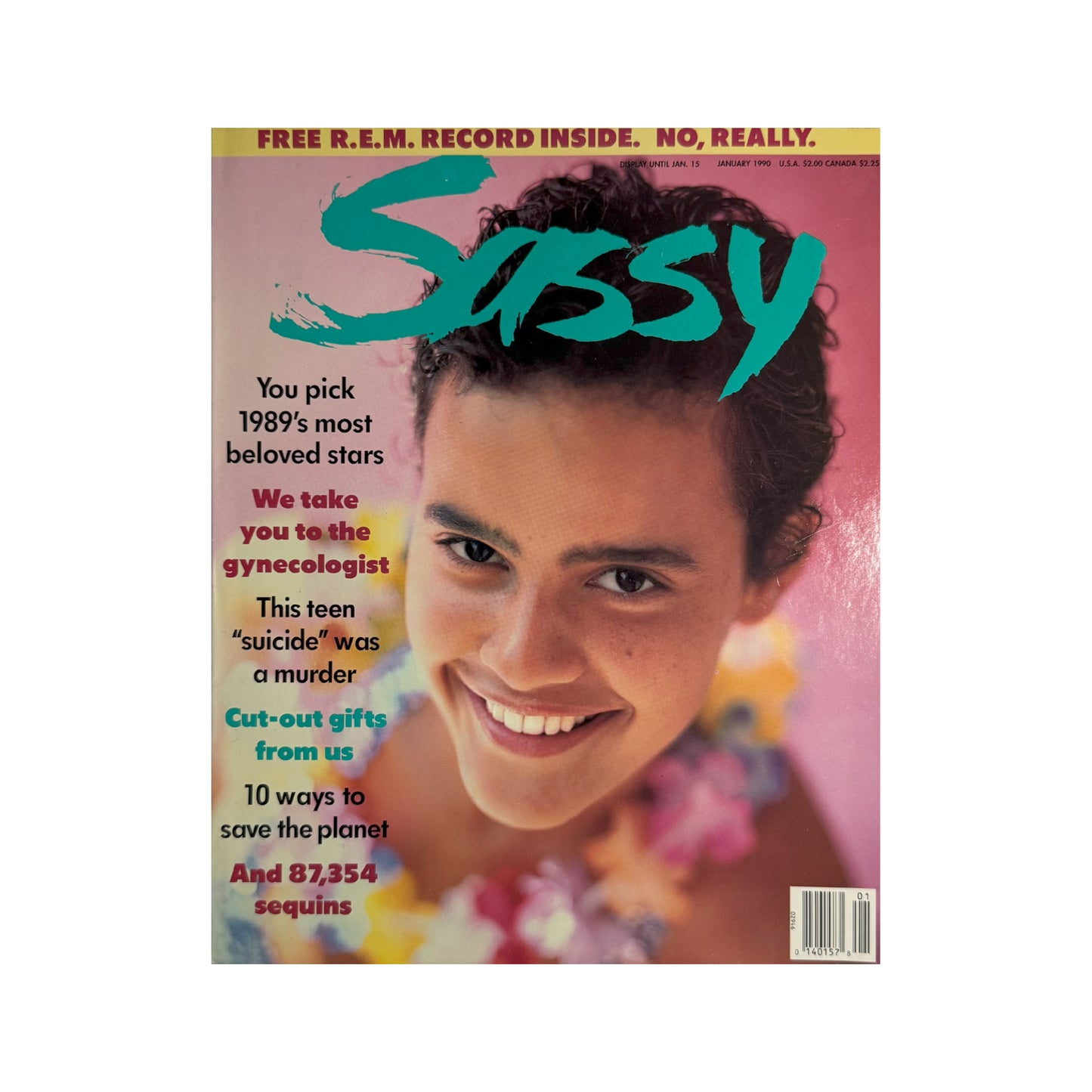 Sassy Magazine January 1990 R.E.M. Flexi Disc